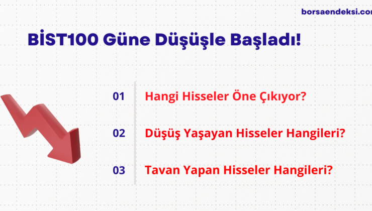BIST 100 Güne Düşüşle Başladı: Hangi Hisseler Öne Çıktı?